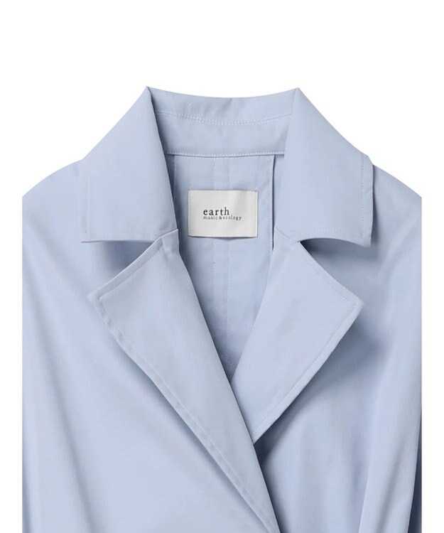 earth music&ecology 着流しロングトレンチ Sax