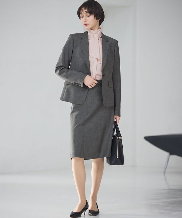 23区 【セットアップ対応】ファインネスウール 一つ釦 ジャケット グレー系