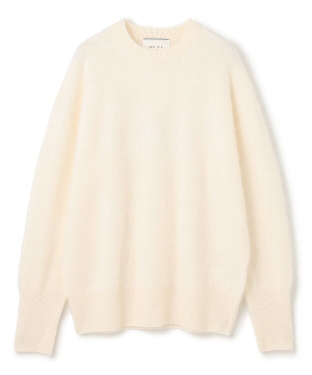 BEIGE， BRANCHI / カシミヤクルーネックニット Ecru