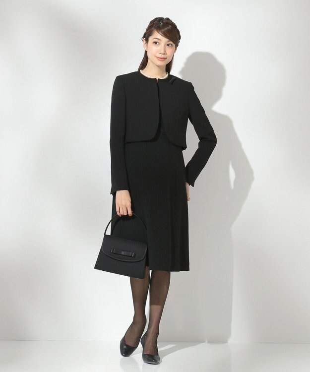 組曲 NOIR モランナ経二重 ジャケット+ワンピース ブラック系