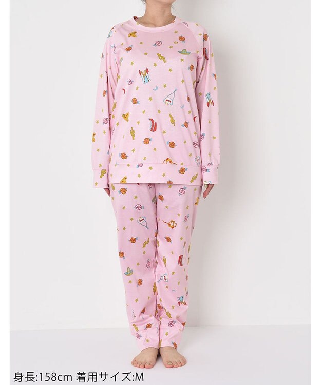tsumori chisato SLEEP パジャマ　長袖　長ズボン　ルームウエア　綿100%　スムース素材　/ワコール　UDX543 ピンク