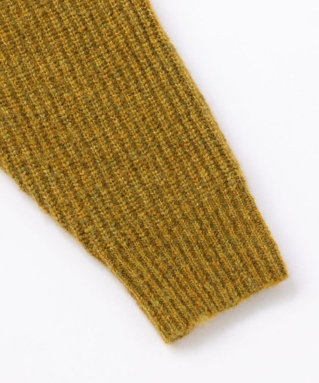 UNFILO MENS ヘアリー クルーネックニット イエロー