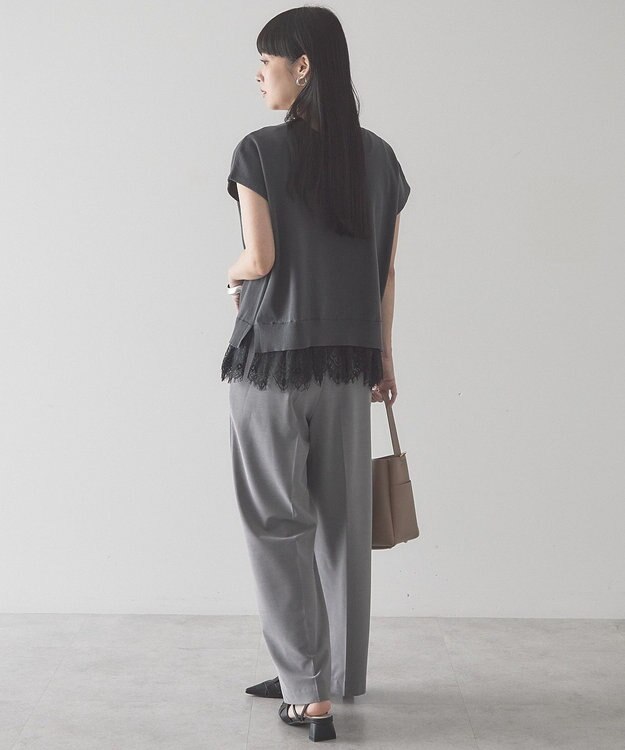 AMERICAN HOLIC 【前後2WAY】裾レースベスト Charcoal Gray