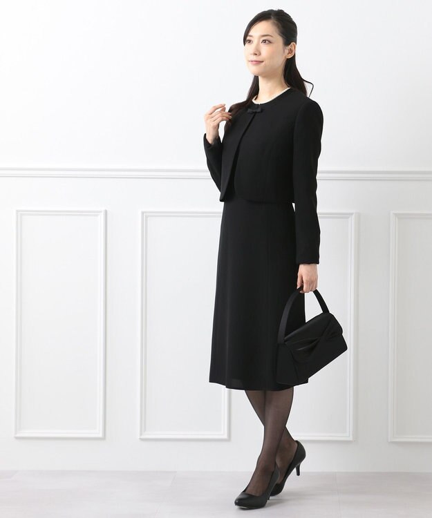 組曲 NOIR モランナ経二重 ジャケット+ワンピース ブラック系