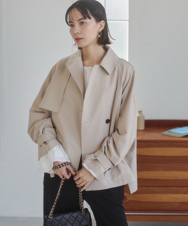 WEGO 【ANGIE VINTAGE】ショート トレンチコート ライトベージュ