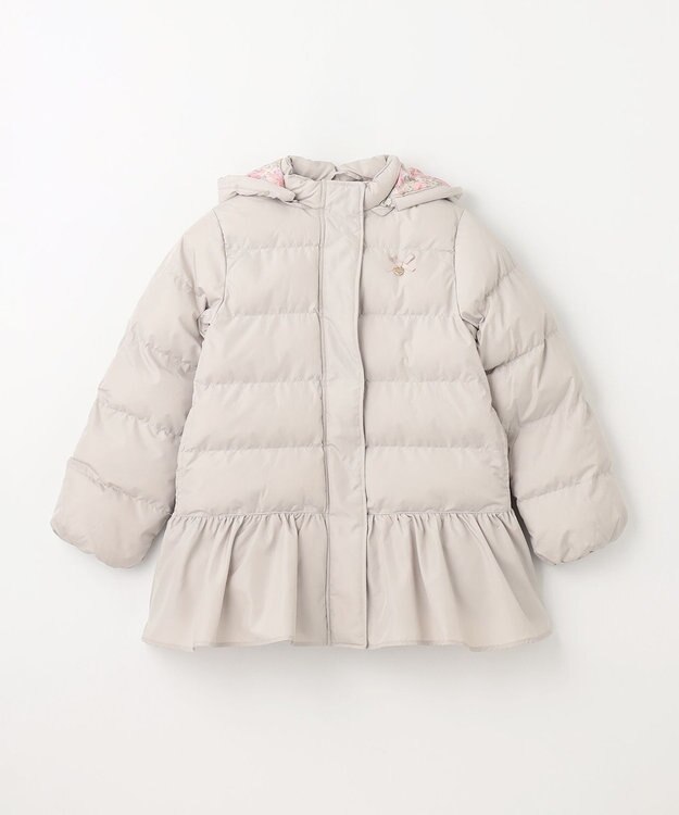 ANY KIDS 【洗濯機OK】中綿 リボン コート ベージュ