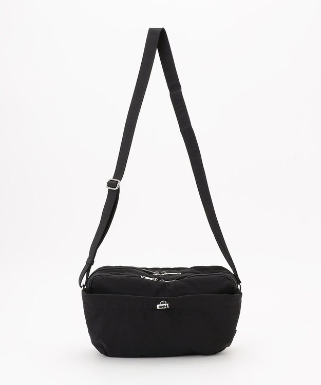 LA BAGAGERIE 【MONICA】クリンクルナイロン　ドロストショルダーバッグ ブラック