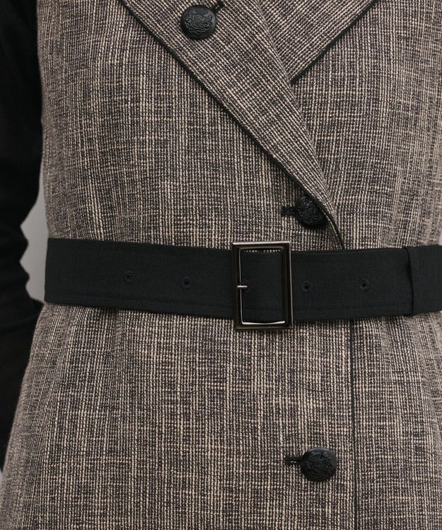 GRACE CONTINENTAL ツイーディジャンパースカート ベージュ