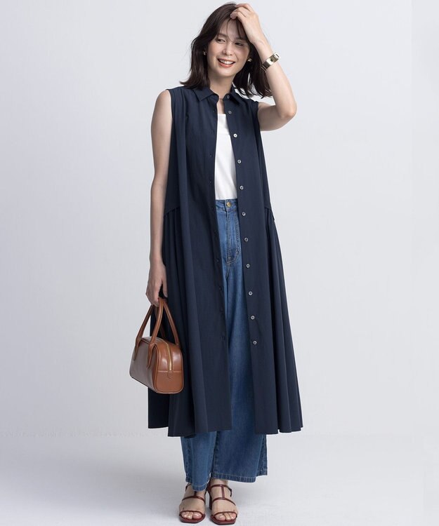 組曲 スーパーライト デニムパンツ ネイビー系