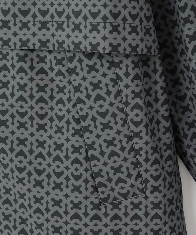 23区GOLF 【MEN】モノグラム レインブルゾン 2WAYストレッチ 透湿防水 防風 撥水 ポケッタブル ブラック系5