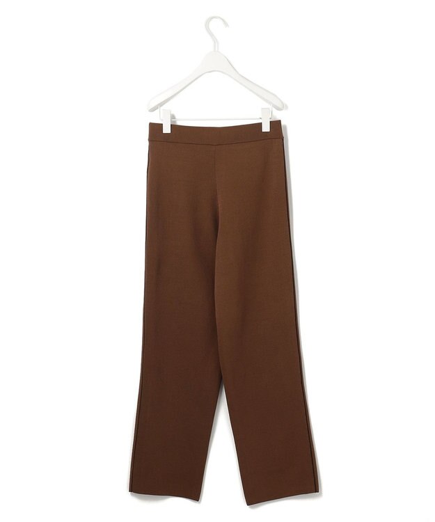 ICB 【洗える】シンセティックダブルフェイス  ニットトラックパンツ コーヒー系