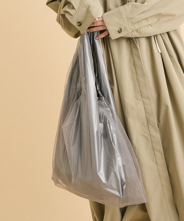 Green Parks チュールレイヤードポケッタブルバッグ Gray