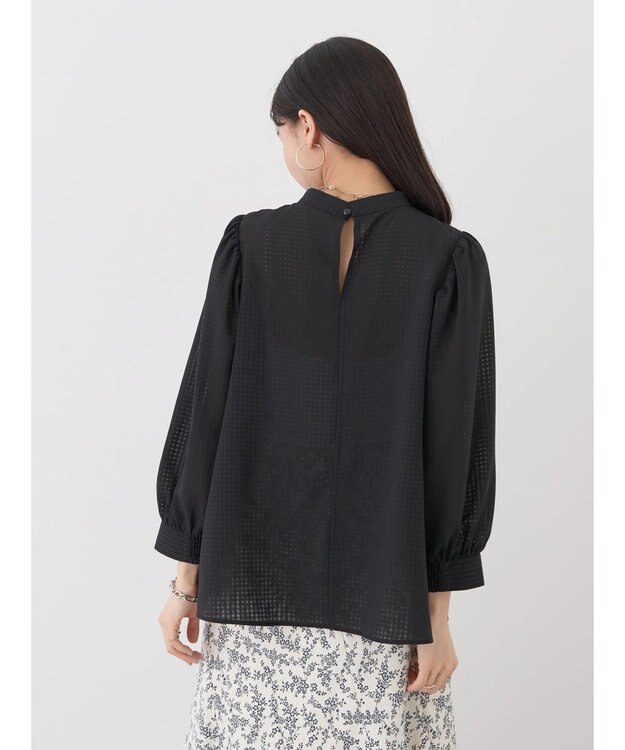 earth music&ecology Ｃｈｅｃｋドビーブラウス Black