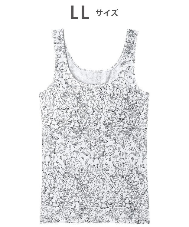 tsumori chisato SLEEP ツモリチサト インナー ノースリーブ タンクトップ ベア天竺素材(身生地) パッド付 レディース UCX410 /ワコール アイボリー