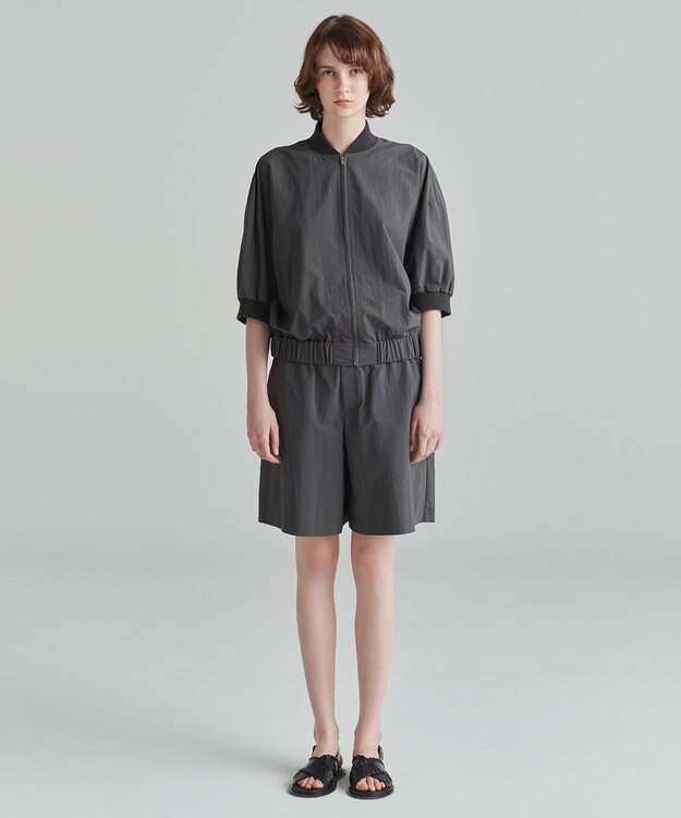 NAVE 【ReNAVE　撥水機能・UVカット・透湿・接触冷感・洗える】ナイロンタスランブルゾン グレー系