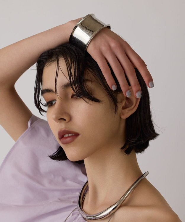 GRACE CONTINENTAL メタルワイドカフ シルバー