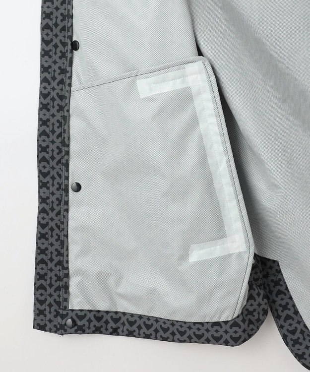 23区GOLF 【MEN】モノグラム レインブルゾン 2WAYストレッチ 透湿防水 防風 撥水 ポケッタブル ブラック系5