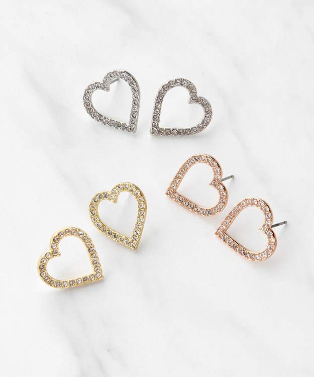 TOCCA WISH IN HEART PIERCED EARRINGS ピアス ローズ系