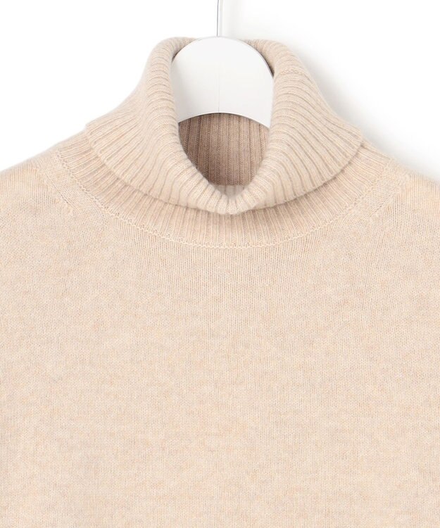 J.PRESS YORK STREET 【WOMEN】ウールカシミヤ デザインタートルネック ニット アイボリー系