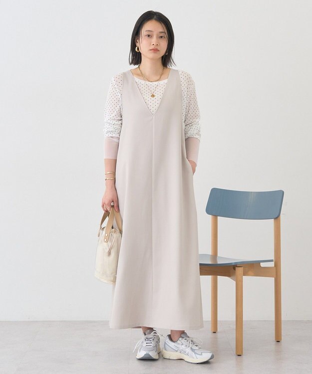 AMERICAN HOLIC 【前後2WAY】ZIPジャンスカ Gray Beige