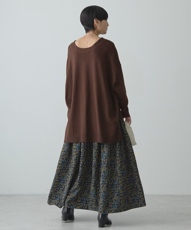 AMERICAN HOLIC バイパチＶネックロングニットプルオーバー Brown