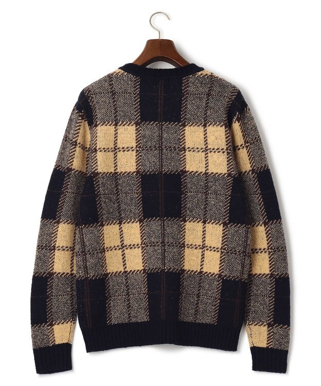 J.PRESS MEN ブークレジャガード ブラックウォッチクルー ニット ネイビー系7