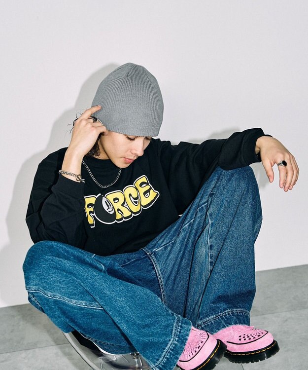 WEGO 【SETITEM】アクセ付きグラフィックロンT ブラックその他