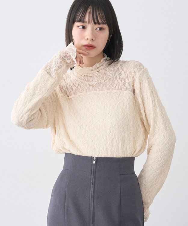 earth music&ecology 【吸湿発熱】あったかフェミニンインナー（ハイネック） Ecru