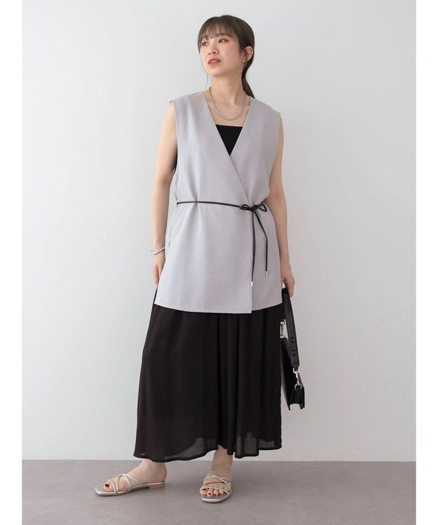 Green Parks 接触冷感　ベルト付きベスト Light Gray