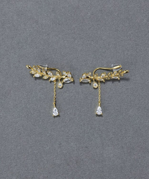 Phoebe 2wayエレガントガーデンピアス&イヤリング/ボタニカル ゴールド