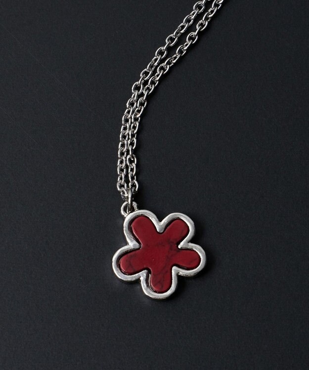 WEGO M変型ストーンネックレス レッド