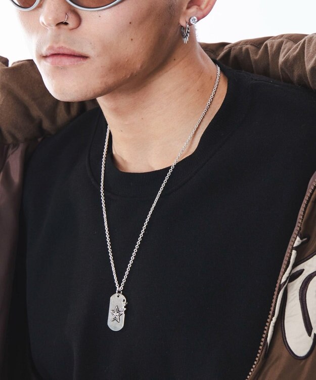 WEGO Mモチーフドッグタグネックレス 柄3