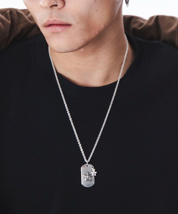 WEGO Mモチーフドッグタグネックレス 柄3