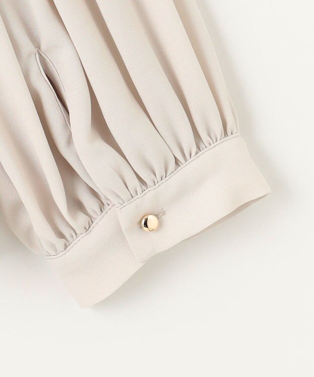 ANY 【洗濯機可/2WAY】プリーツスリーブブラウス ベージュ