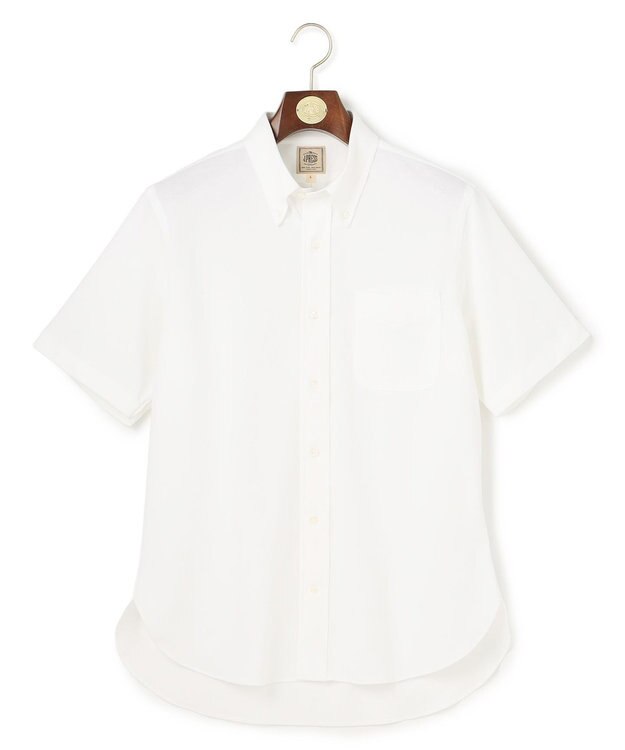 J.PRESS MEN 【吸水速乾 / 抗菌防臭 / 遮熱 / 防シワ】【J.PRESS OXFORD JERSEY】カノコインレイ半袖 シャツ / B.D. ホワイト系