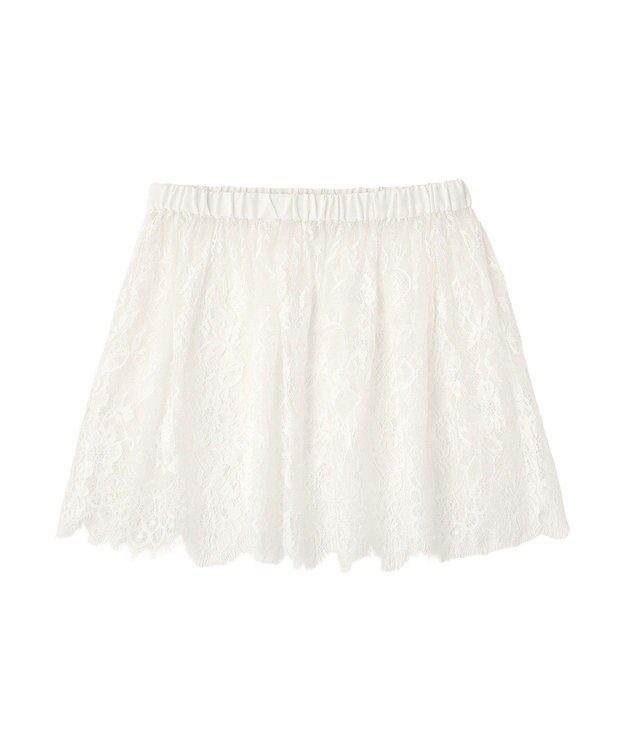earth music&ecology レースレイヤードスカート Off White