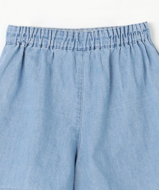 ANY KIDS 裾 スカラップ ショートパンツ デニムブルー