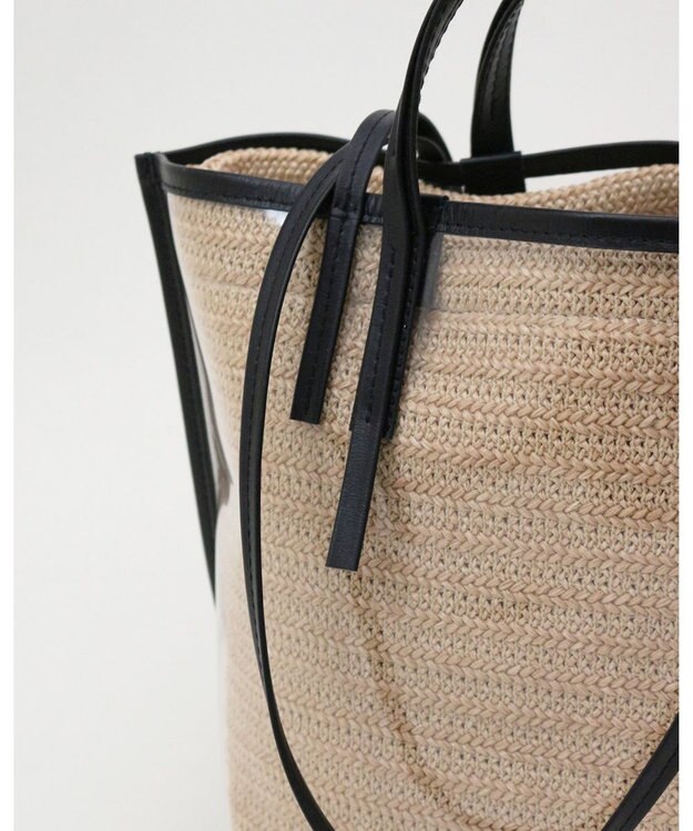 MORROW by thank 【軽量】CECILY OW 2way バッグ 1インナーSET ブラック X N.ラフィア