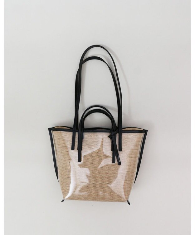 MORROW by thank 【軽量】CECILY OW 2way バッグ 1インナーSET ブラック X N.ラフィア