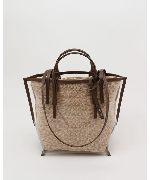 MORROW by thank 【軽量】CECILY OW 2way バッグ 1インナーSET ブラウン X N.ラフィア