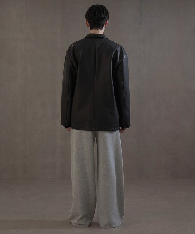 WEGO PUシングルテーラードジャケット ブラック