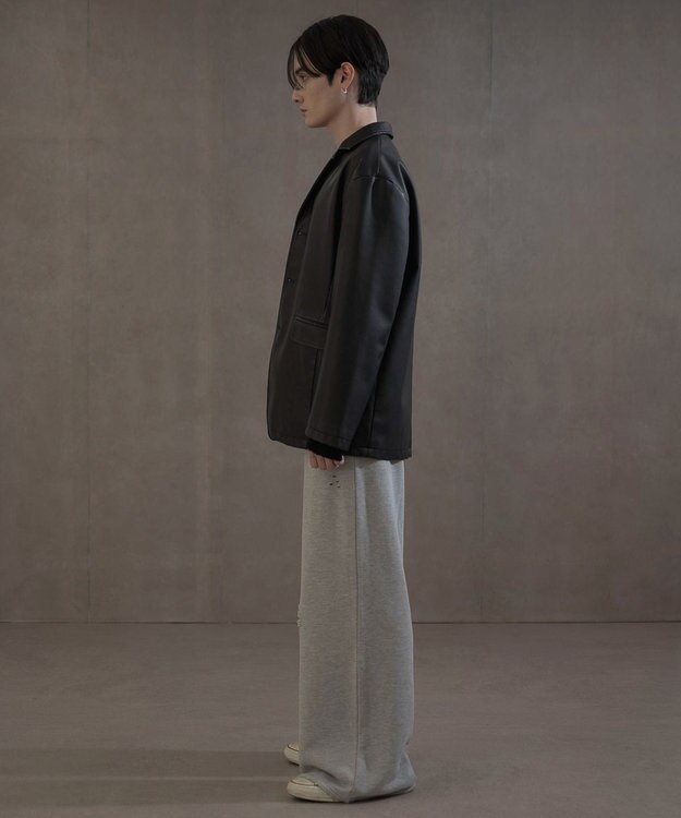 WEGO PUシングルテーラードジャケット ブラック