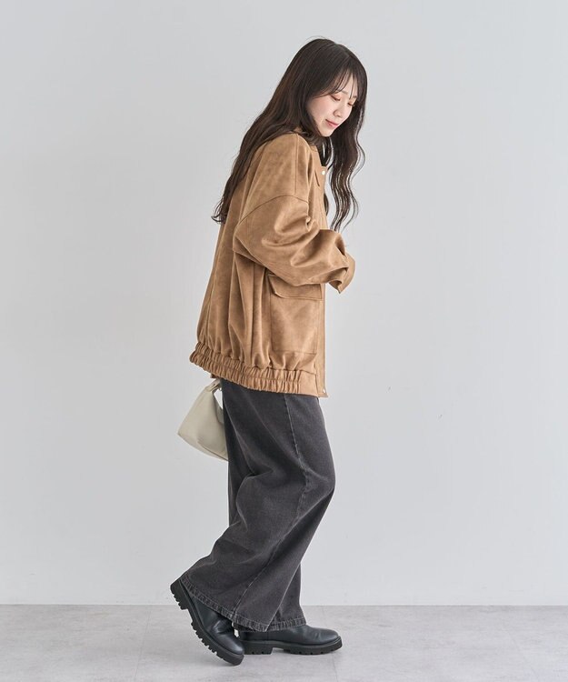 Green Parks ・ＥＬＥＮＣＡＲＥ　ＤＵＥ　スエードポンチブルゾン Camel