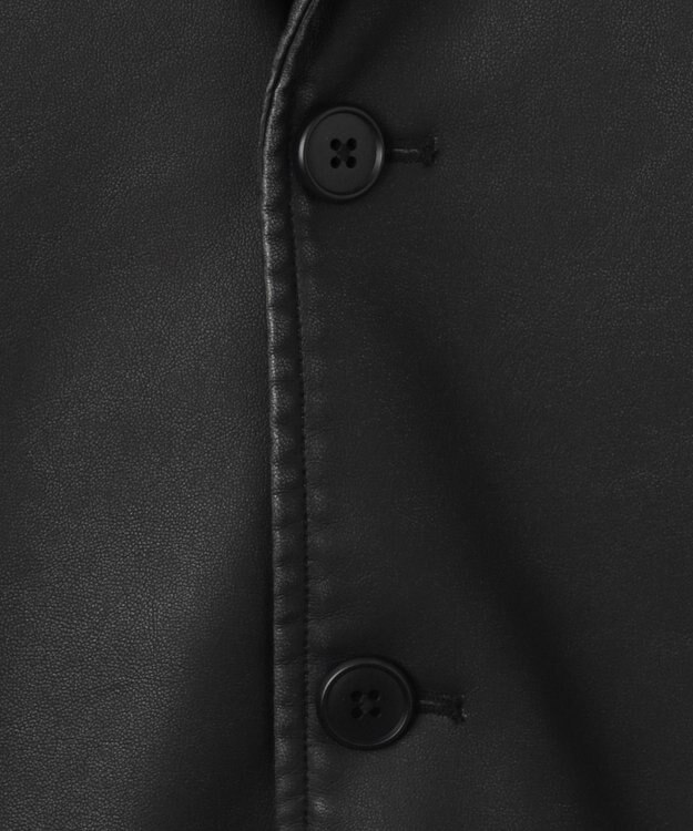 WEGO PUシングルテーラードジャケット ブラック