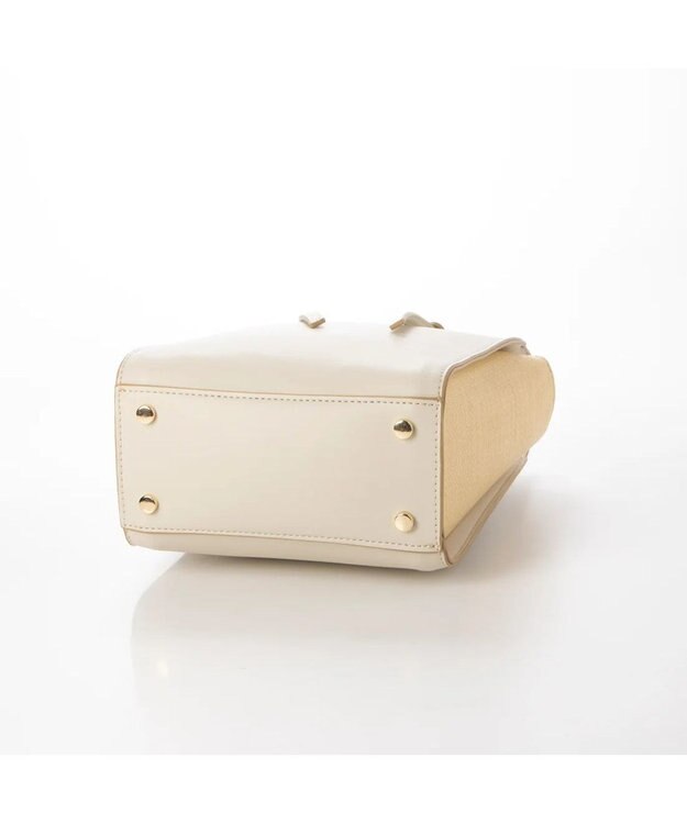 UNBILLION cachecache サイドコンビ2wayノットハンドルトートバッグ アイボリー