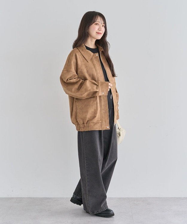 Green Parks ・ＥＬＥＮＣＡＲＥ　ＤＵＥ　スエードポンチブルゾン Camel