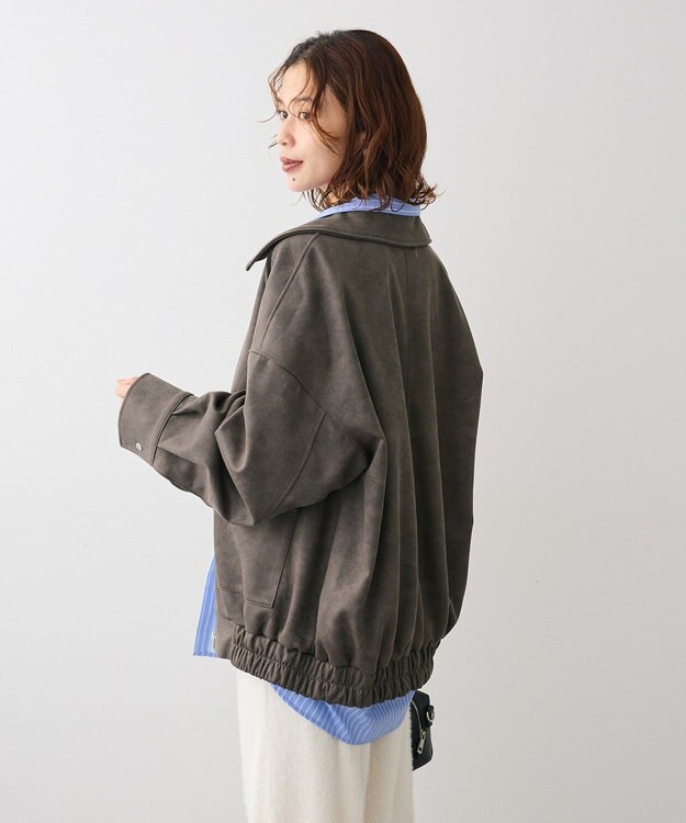 Green Parks ・ＥＬＥＮＣＡＲＥ　ＤＵＥ　スエードポンチブルゾン Charcoal Gray