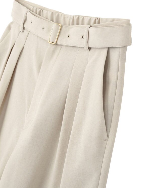 earth music&ecology 【予約】アソートツータックベルトパンツ エクリュ