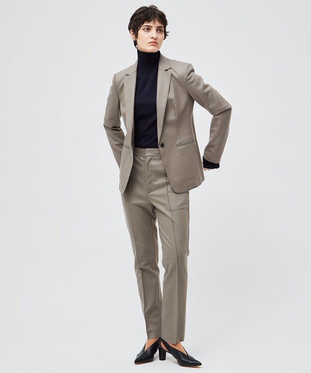 BEIGE， 【洗える】WILLOW / サムホールハイネックニット Navy