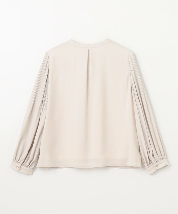 ANY 【洗濯機可/2WAY】プリーツスリーブブラウス ベージュ